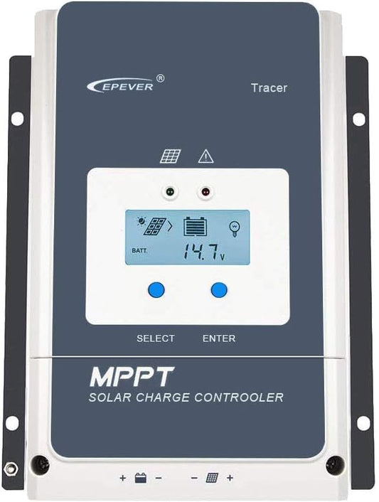 EPEVER 50A MPPT Solar Charge Controller 12V/24V/36V/48V met LCD Display, Open Circuit Voltage tot 150V voor Sealed, GEL, Flooded en User - Tracer 5415AN