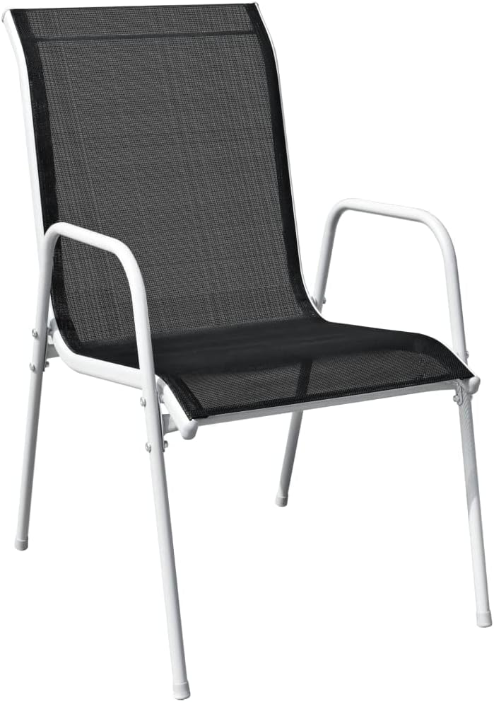 3-Piece Bistro Set Steel Black, Garden Furniture Set, Outdoor Dining Group, Furniture Set for Cozy Meals Outdoor - QUORE