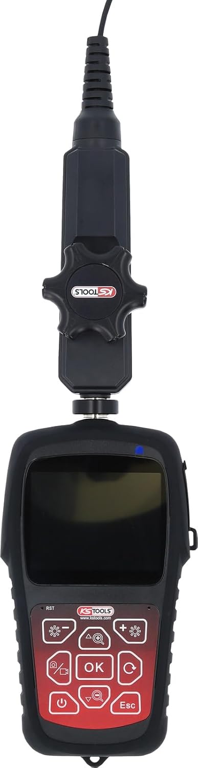 KS Tools 550.7550 HD-videoscoopset met Ø 3,9 mm 180° en 0° HD frontcamera-sonde, flexibele pvc-hoes, 3-delig