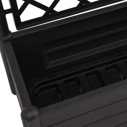vidaXL Planter with trellis 100x43x142 cm PP anthracite - QUORE