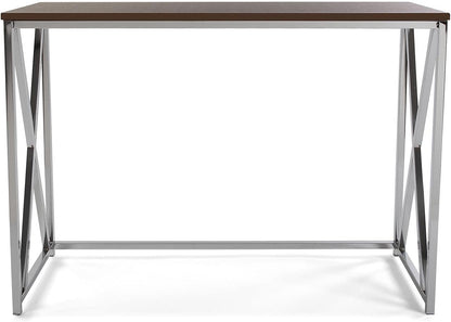 Versa Modena Smalle hal of vestibule Entree hal meubilair, Console Tafel, Afmetingen (H x B x H) 76 x 40,5 x 106,5 cm, Hout en Metaal, Kleur Bruin