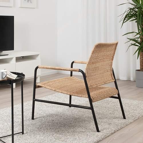 Rotan Fauteuil – Rieten Stoel – Zithoekstoel – Lounge Stoel – Binnenfauteuil – Duurzaam & Lichtgewicht – Eenvoudig Te Onderhouden