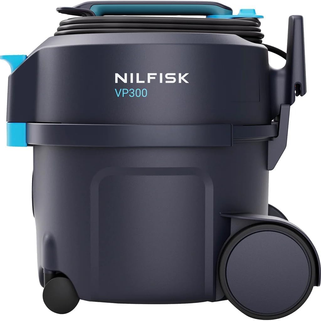 Nilfisk Professionele stofzuiger VP300 HEPA Basic (industriële stofzuiger met HEPA-filter, inhoud filterzak 10 l, zuigvermogen 800 W, luchtstroom 32 l/s) 107421144 (Nero)