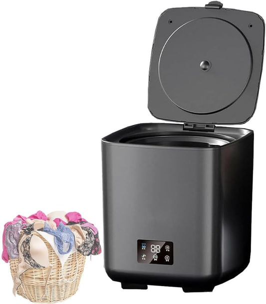 10 Litres Fully Automatic Washing Machine, 4-in-1 Mini Washers with Automatic Cleaning, LCD Touch Control and 4 Speed Settings - QUORE