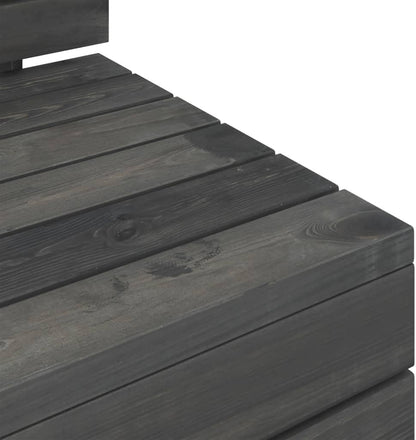Terrasmeubelen, tuinbank, meubelsets, lounge-set, loungemeubelen, 2-delig, tuinbankstel van pallets grenenhout, donkergrijs - QUORE