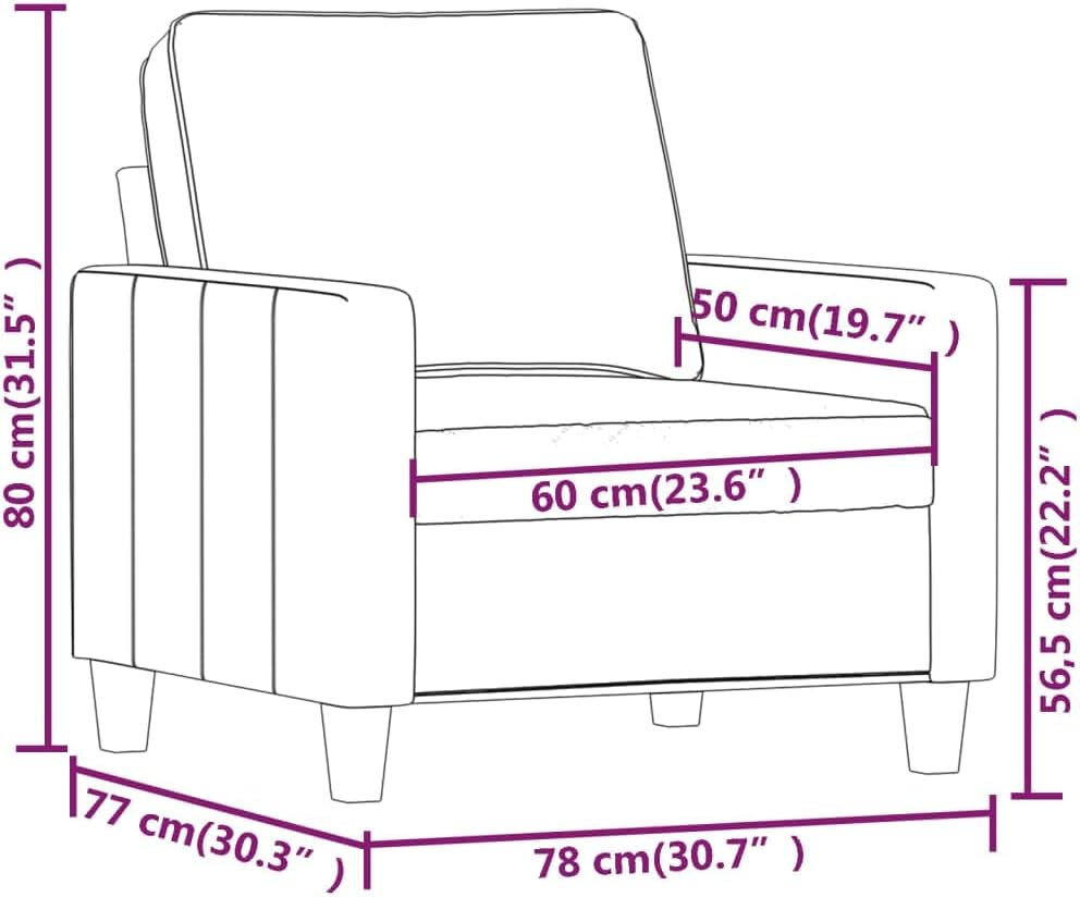 ZIRLANLV Lounge Sofa Sofa with Armrests Back Cushions, Living Room Sofa, Design Sofa Metal Frame, Available As Single, Double or Three Seater, Modern (Wine Red) (Dark Grey #17)