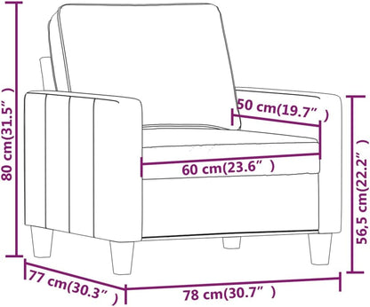 ZIRLANLV Lounge Sofa Sofa with Armrests Back Cushions, Living Room Sofa, Design Sofa Metal Frame, Available As Single, Double or Three Seater, Modern (Wine Red) (Dark Grey #17)