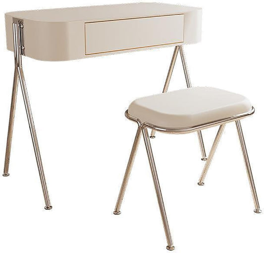 Kaptafel – Make-up Tafel – Ijdelheid – Make-up Bureau – Dressoir – Beige Kleur – Compact 80x40x75 cm – Eenvoudige Montage – Onderhoudsvriendelijk Gladde Oppervlak