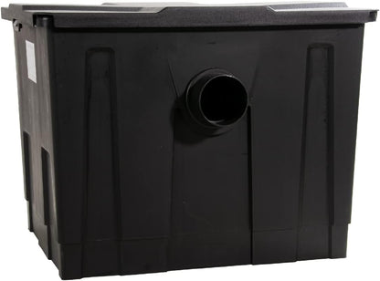 AquaForte MBF-550 meerkamerfilter, afmetingen 69 x 52 x 40 cm, max. vijvercapaciteit 24 m³ zonder vissen, max. debiet 12 m³/h, eenvoudig te installeren en te reinigen, geschikt voor verschillende