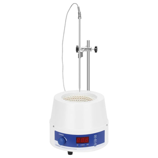 Labasics Elektrisch Verwarmingsmantel met Roerder, Regelbare Temperatuur en Snelheid, Digitale Weergave, voor Mengen, Reflux en Destillatie in Laboratorium, 220 V 250 W, 500 ml