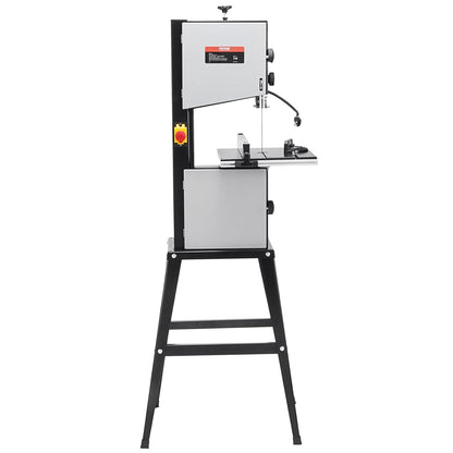 VEVOR Benchtop Band Saw 10 Inch Dual-Speed (560 & 1100 RPM) 370W 1/2HP Motor Including Metal Stand, Work Light, Fence and Mitre Gauge for Wood, Aluminium, Plastic Crafts