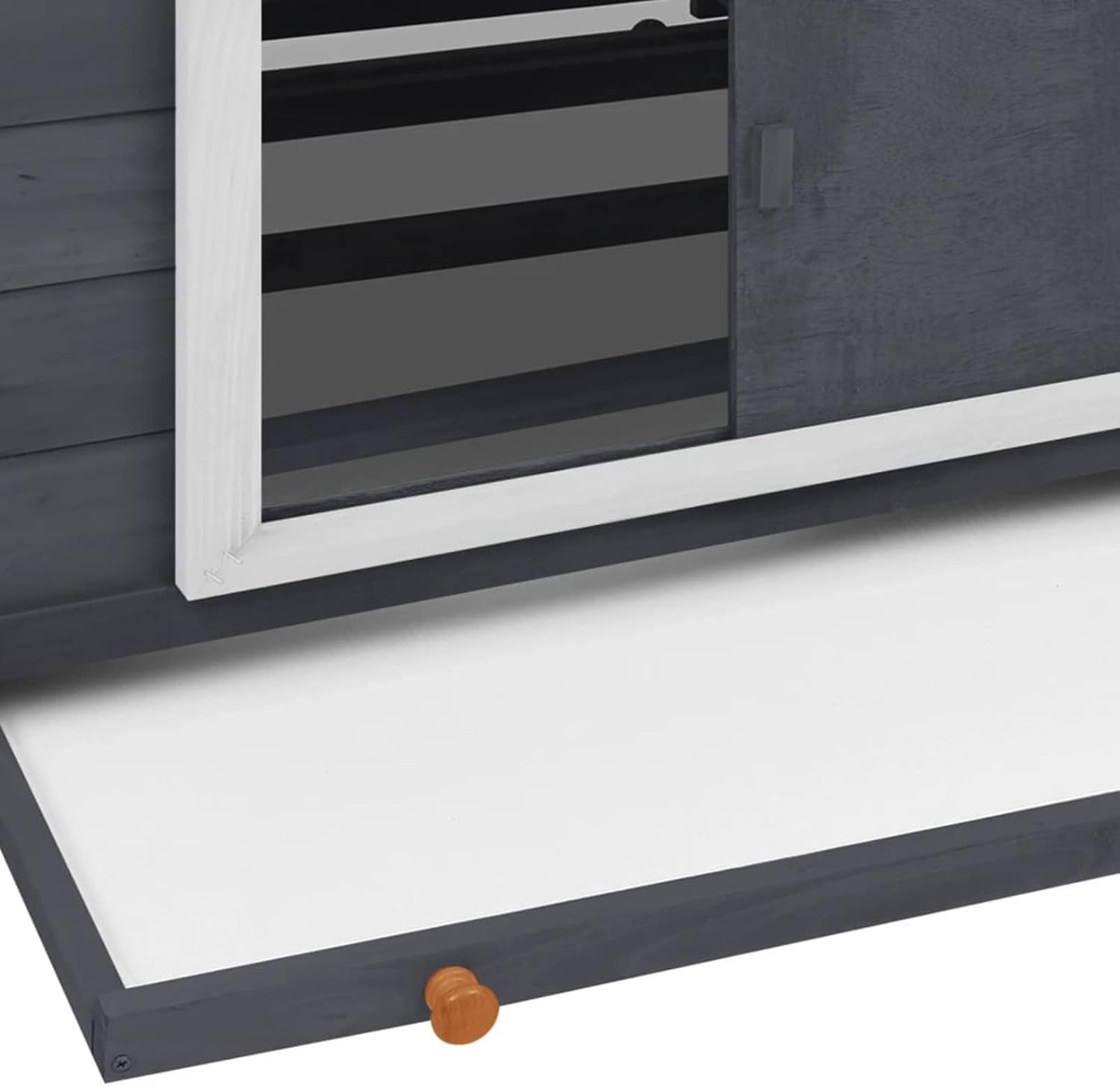 BaraSh Chicken Coop Grey and White 152 x 96 x 110 cm Solid Spruce Chicken Coop and Cages Chicken Coop for Outdoor Chickens (SPU: 171460) - QUORE
