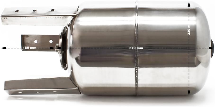 Expansievat 50 Liter – Drukvat – Membraandrukvat – Membraanvat – Drukketel – RVS Behuizing – Verticale Uitvoering met EPDM-Membraan