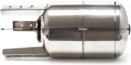 Expansievat 50 Liter – Drukvat – Membraandrukvat – Membraanvat – Drukketel – RVS Behuizing – Verticale Uitvoering met EPDM-Membraan