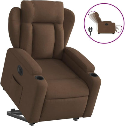 Relaxstoel Met Opstahulp – Elektrische Relaxstoel – Tv-Stoel – Ligstoel – Relaxfauteuil – Elektrisch Kantelsysteem – Maximaal 135 Graden – Comfortabele Stofbekleding