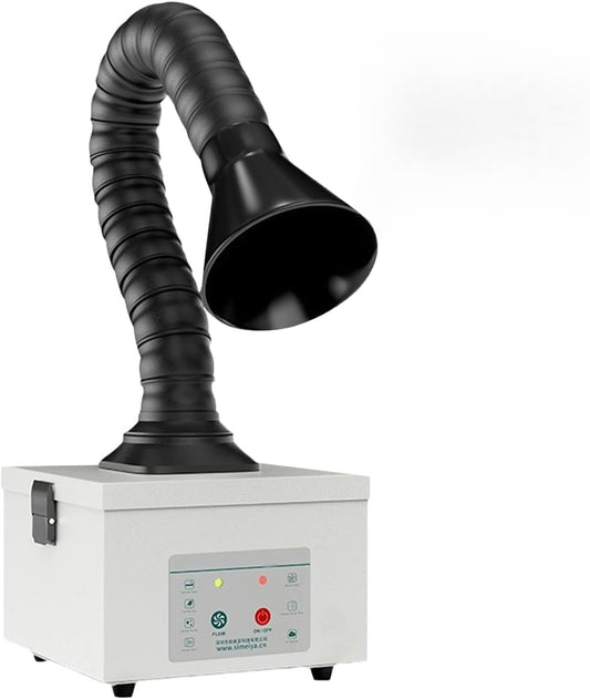 CISSIYOG Lötrauchabsorber, 45W soldeerrookabsorptie met 3 standen filter, luchtvolume 180 m³/h, geluidsarm, rookreiniging voor laserlassen, rookabsorptie