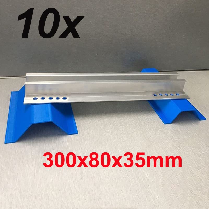 Zonnepaneelhouder, zonnepaneel aluminium bevestigingssysteem, trapeziumplaat, fotovoltaïsche bevestigingsrail, profielconnector voor fotovoltaïsche PV, bevestigingsset 4 x zonnepaneel 30 35 mm dikte