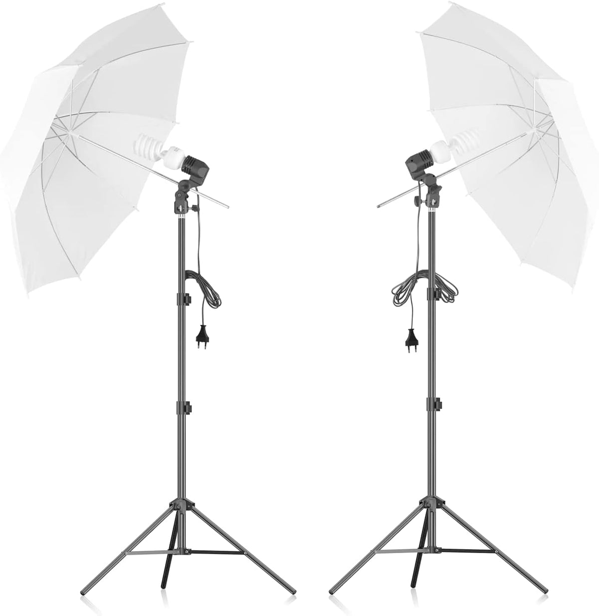 EMART Fotostudio-set, 2,6 m x 3 m, fotostudio achtergrondsysteem met 3 achtergronden + standaard + softbox set + reflector 5-in-1 + paraplu's voor fotostudio, productportret, video fotografie