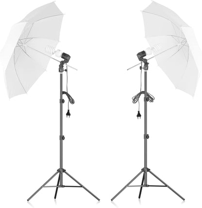 EMART Fotostudio-set, 2,6 m x 3 m, fotostudio achtergrondsysteem met 3 achtergronden + standaard + softbox set + reflector 5-in-1 + paraplu's voor fotostudio, productportret, video fotografie