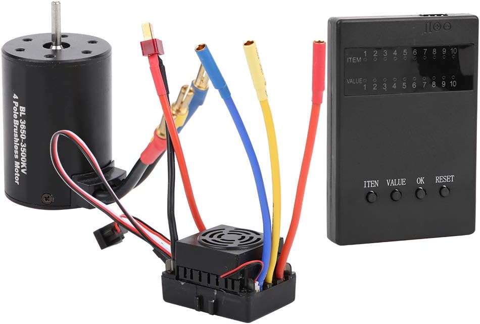 RC Motor – Brushless Motor – RC Auto Motor – RC Voertuigmotor – ESC Combo Set – 4-polige 3500KV Motor – CNC Aluminium Radiator