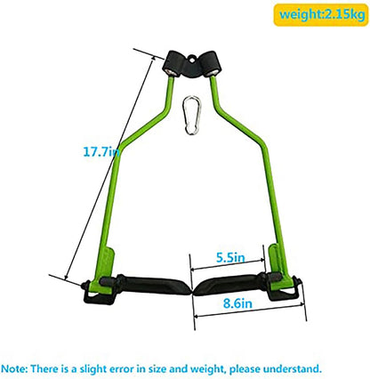 KORIKAHM Verstelbare lat-pulldown-stang, kabelmachine-accessoire voor sportschool of thuisfitness – T-bar row- en lat-pulldown-greep met brede, neutrale grip