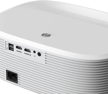 Maxxo Projector LED800, 700 ANSI lumen, Native Full HD 1080P, ondersteuning 4K, 5000:1, autofocus, 5G WiFi, Bluetooth, Dolby Audio, gecertificeerde Netflix, YouTube, Prime Video, Linux (wit)