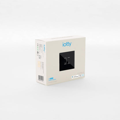 iotty E2 PLUS Wi-Fi slimme schakelaar voor lampen en deuren, compatibel met Google Home, Alexa en Siri, IOS en Android app, verlicht glaspaneel, temperatuur- en helderheidssensoren