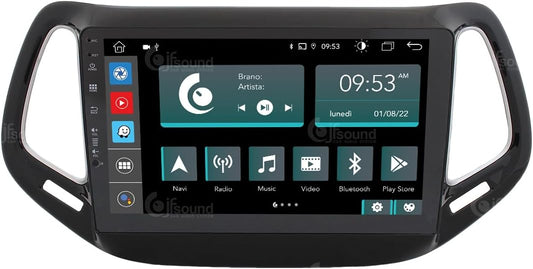 Autoradio Jeep Compass – Navigatiesysteem – Multimedia Speler – Inbouw Radio – Bluetooth Radio – 10 Inch Touchscreen – 8-Core Processor – Android Auto & CarPlay
