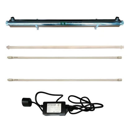 UV55W-2L 12GPM Waterzuiveraar voor de zuivering van het hele huis, 3/4 "mannelijke ingang/uitgang (voeg 1 extra filter toe)
