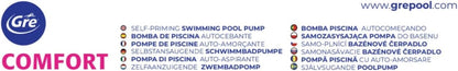 Gre PP077 - zwembadfilterpomp, 550 W, 9,5 m3/h, conform de Europese richtlijn inzake ecologisch design