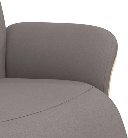 Relaxstoel met voeteneinde taupe stof tv-stoel met ligfunctie, enkele ligstoel, relaxstoel voor woonkamer, slaapkamer - QUORE