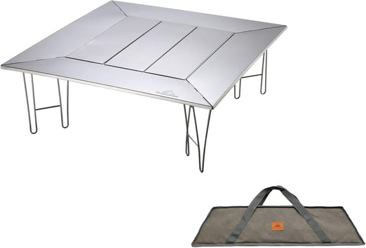 CAMPINGMOON Open Haard Camping Grill Tafel met Canvas Draagtas T-503
