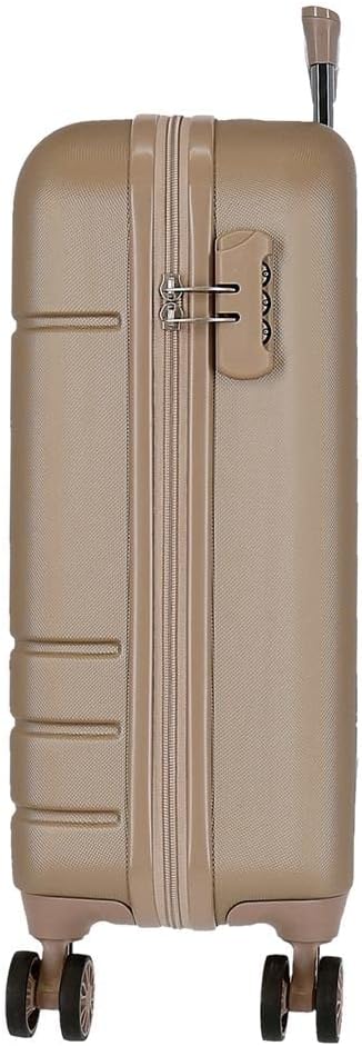 Movom Galaxy Kofferset, blauw, 55/68 cm, ABS, zijdelingse combinatiesluiting, 109 l, 6,56 kg, 4 dubbele wielen, handbagage, Beige, 40 x 55 x 20 cm, 48 x 68 x 27 cm, Set van 2 koffers