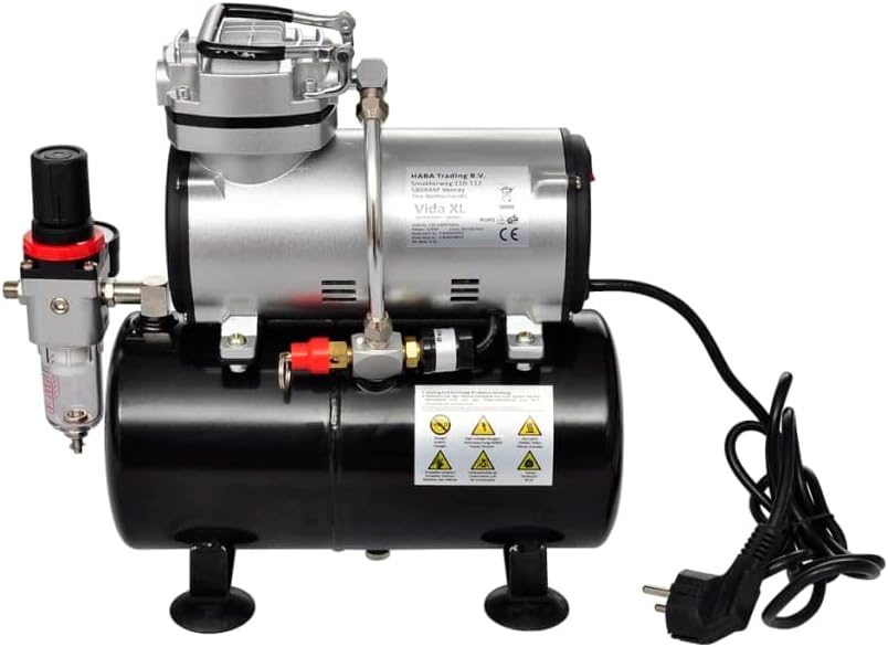 Airbrush Set – Airbrush Pistool – Compressor Set – Spuitpistool – Spray Gun – Compacte Mini Piston Compressor – Stil Geluidniveau 47 dB