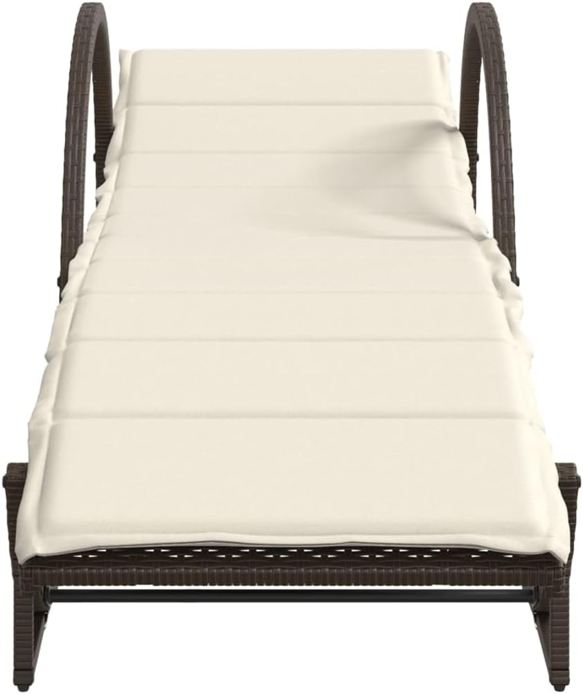 Ligbedden – Tuinstoelen – Loungestoelen – Zonnebedden – Buitenligbedden – Set Van 2 – Bruin Poly Rattan – Verstelbare Rugleuning