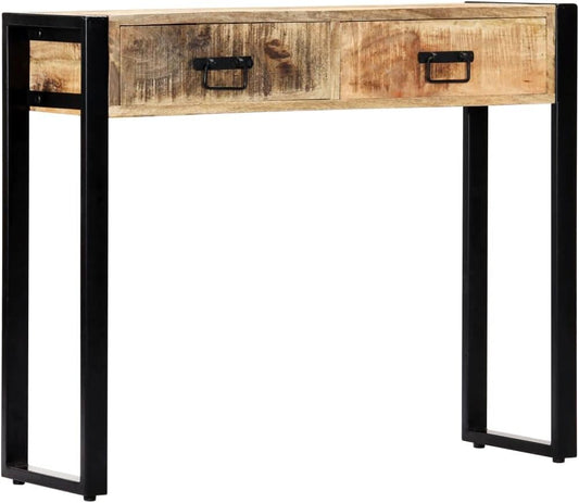 vidaXL Solid Mango Wood Wall Table Table Half Table Entrance Table Console Table