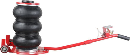 Aim Tools Air Bag Jack 10000 lbs 5 ton capaciteit pneumatische krik, Heavy Duty Quick Car Hefkrik, Triple Bag, met afneembaar handvat en twee wielen, voor het automatisch repareren van banden