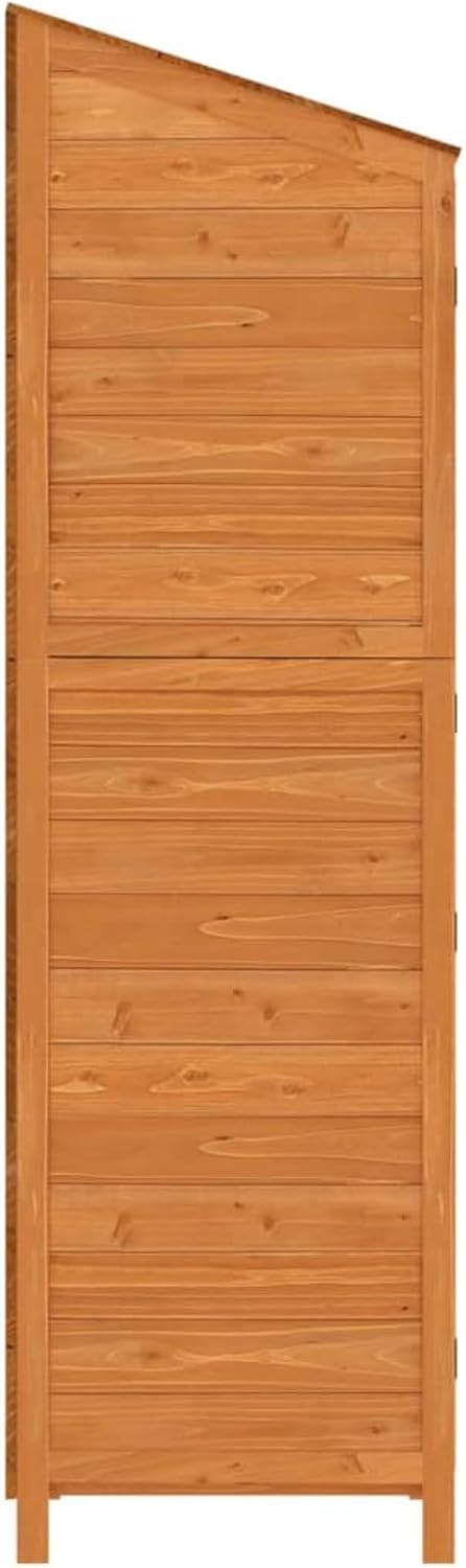 Tuinhuisje – Buitenberging – Tuinberging – Tuinopslag – Tuinbox – Massief Dennenhout – Compact 55x52x174,5 cm – Weerbestendig - QUORE