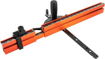 O'Skool Mijter Gauge Extension Fence System met standaard sleuf en stop gaten, telescopische hek en flip stop