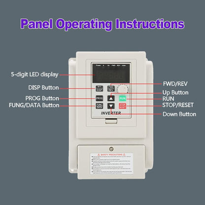 Ccylez VFD-frequentieomvormer, 220 V AC Eenfase AC-frequentieregelaar VFD omvormer voor 3 fasen 4 kW AC-motor met PWM regeling, 3 fase omvormer