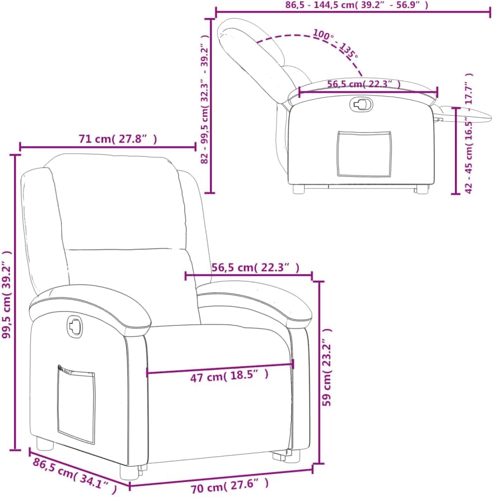 Relaxstoel – Verstelbare Fauteuil – Sta Op Stoel – Elektrische Liftstoel – Donkerbruin Echt Leer – Elektrische Liftfunctie – Echt Leren Bekleding