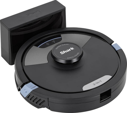 Shark Matrix Plus 2-in-1 Self-Empty Robotstofzuiger & Mop met LiDAR Home Mapping & Kantreiniging, voor Tapijt, Harde Vloeren & Huisdierhaar, Anti-Allergeen, Wifi/App, Zwart, RV2620WAEU
