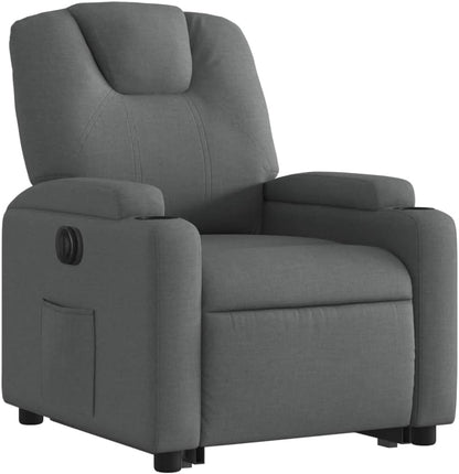 Kantelstoel Elektrisch – Relaxfauteuil – Lounge Stoel – Verstelbare Stoel – Relaxstoel – Donkergrijze Stof – Elektrische Verstelling – Opsta Functie