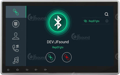 Universeel autoradio 1DIN Android GPS Bluetooth WiFi Dab USB Full HD Touchscreen Display 10.1" Easyconnect Processor 8core Stembediening