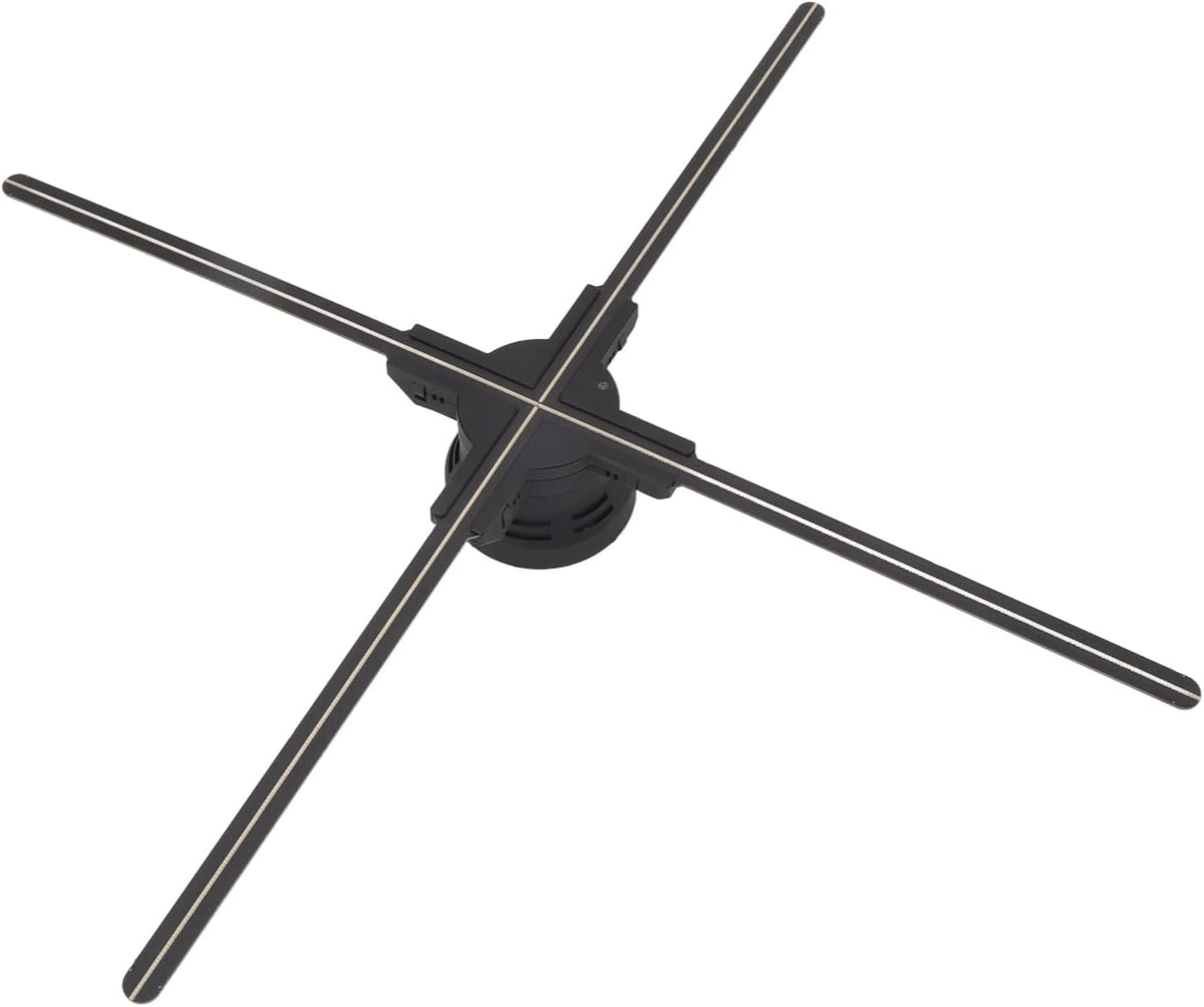 Holografisch 3D-display met resolutie van 1600 x 832, 832 leds, wifi, stereo, met audio, voor Kerstmis, Halloween, party, woondecoratie, 70 cm, EU-stekker