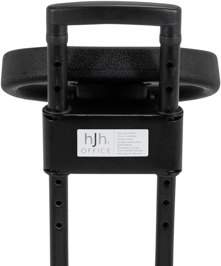 hjh OFFICE 830010 Stahulp TOP Work 32 hardschuim/metaal werkkruk staande stoel ergonomisch, hoogte en helling verstelbaar