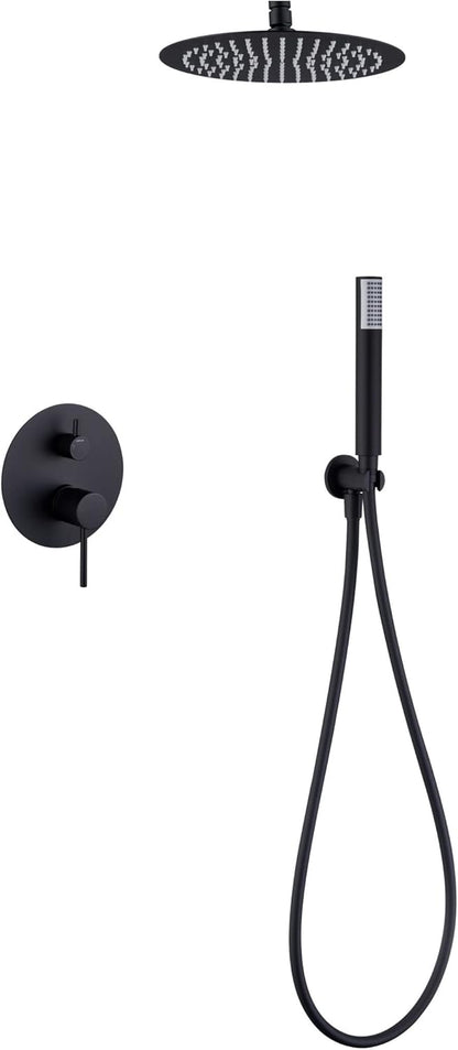 Douche Set – Douchekop – Handdouche – Inbouwdouche – Regendouche – Roestvrij Staal – Ontkalkingsbestendig – 25 cm Diameter