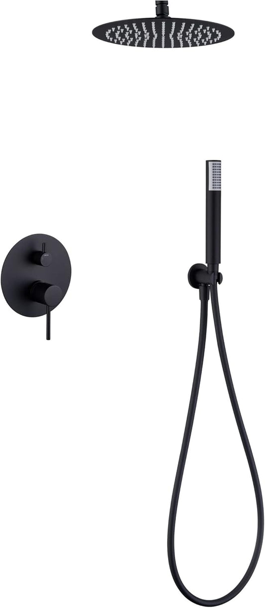 Douche Set – Douchekop – Handdouche – Inbouwdouche – Regendouche – Roestvrij Staal – Ontkalkingsbestendig – 25 cm Diameter