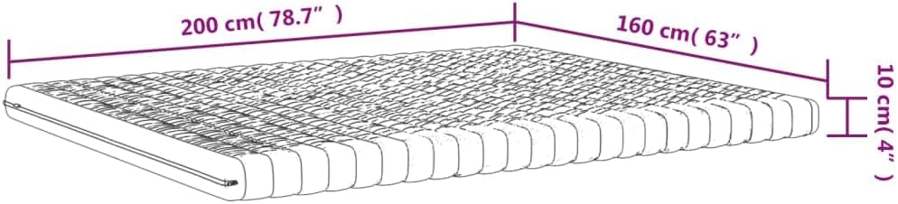 vidaXL Schuimmatras 7 zones hardheid 20 ILD 160x200 cm wit, matras, logeermatras, koudschuim of traagschuim, bedmatras, ledikant matras