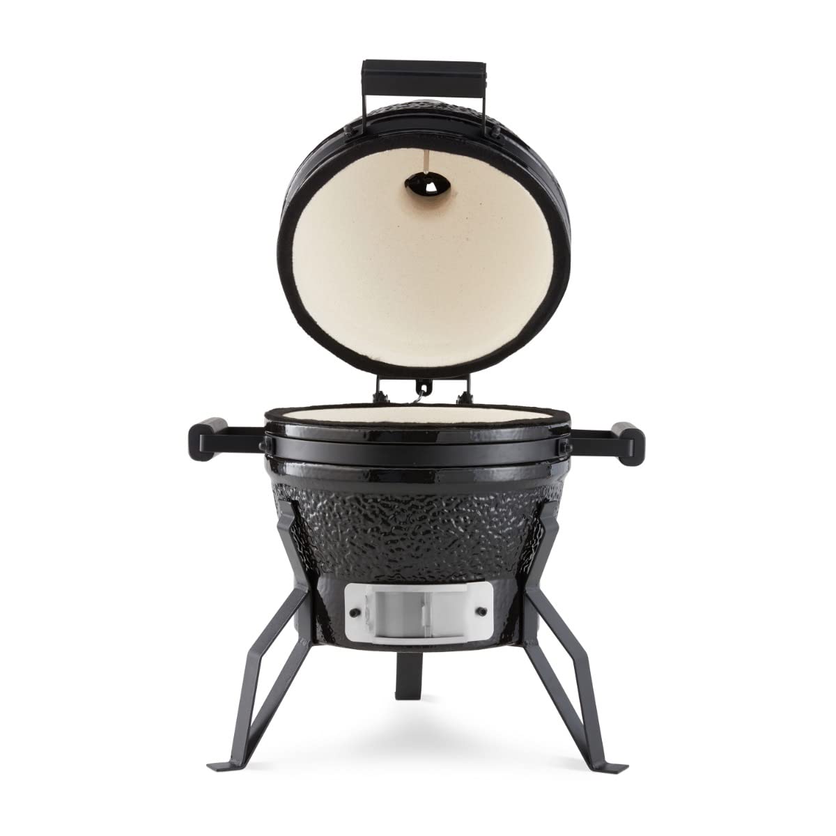 Premium Kamado BBQ 13 inch Ø 33 cm - Charcoal Barbecue - Grilling, Smoking, Baking, Steaming - Cooker - Egg Barbecue Black - QUORE